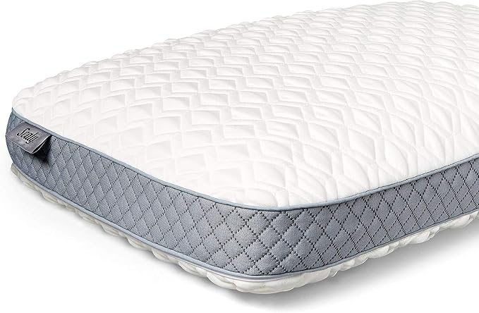 A quilted mattress cover is shown, featuring the Sealy Molded Bed Pillow for added comfort and support.